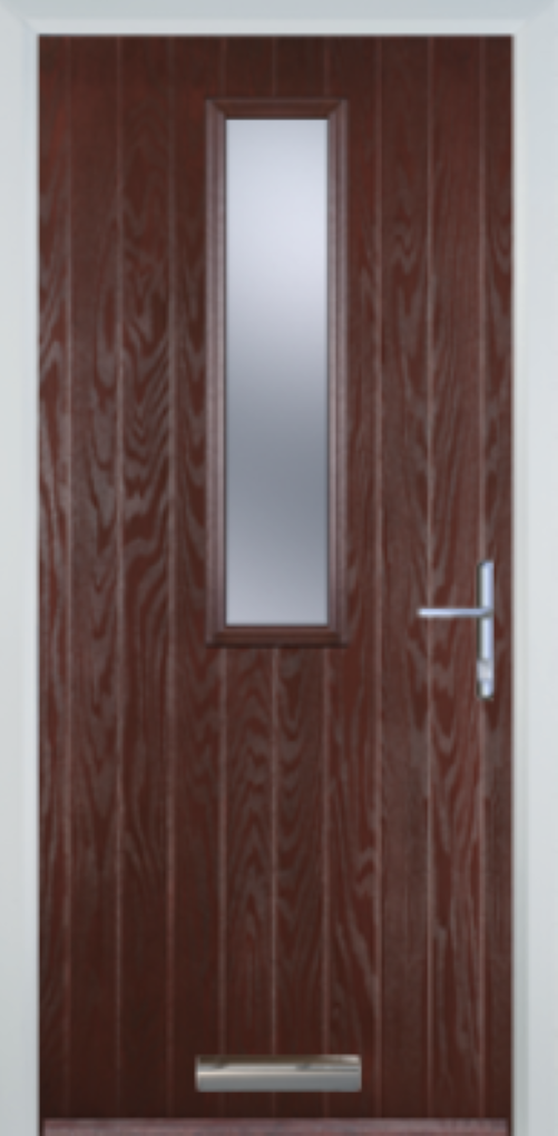 Contemporary Composite Door - Mid Square Centre - High Security Features - Free Delivery