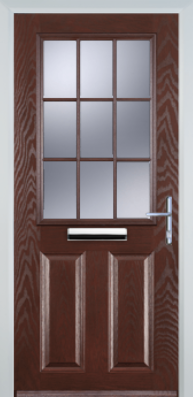 2 Panel 1 Grill - Composite Door - High Security - Free Delivery