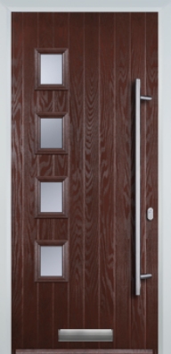 Contemporary 4 Square Composite - Long Bar Handle - High Security - Free Delivery