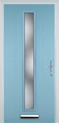 Contemporary Composite Door - Centre Glazed - High Security Features - Free Delivery
