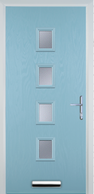 4 Square Centre Standard Handle - Composite Door - High Security - Free Delivery