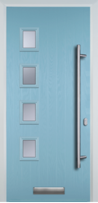 4 Square Left Long Bar Handle - Composite Door - High Security - Free Delivery