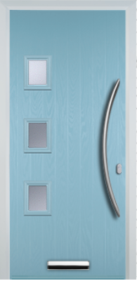 3 Square Left Bow Handle - Composite Door - High Security - Free Delivery