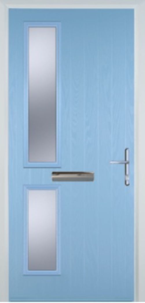 Contemporary Composite Door - Twin Pane Right - High Security Features - Free Delivery