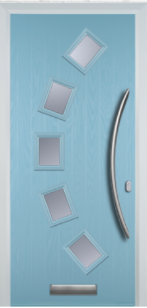 Composite Door - 5 Square Curve - Curve Handle - Free Delivery