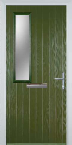 Contemporary Composite Door - Mid Square Left - High Security Features - Free Delivery
