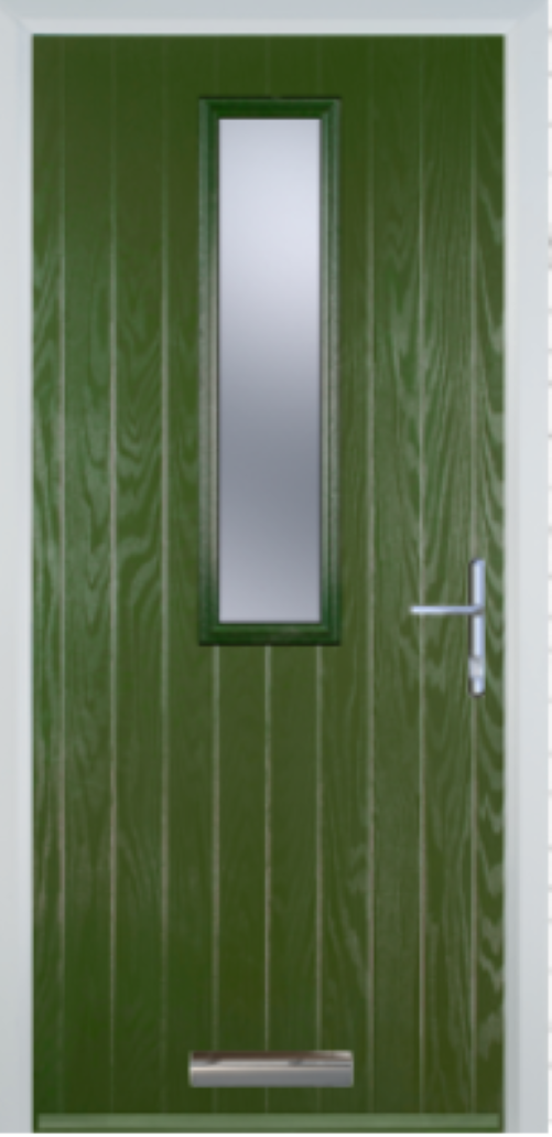 Contemporary Composite Door - Mid Square Centre - High Security Features - Free Delivery