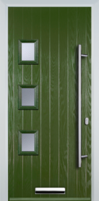 3 Square Left Long Bar Handle - Composite Door - High Security - Free Delivery