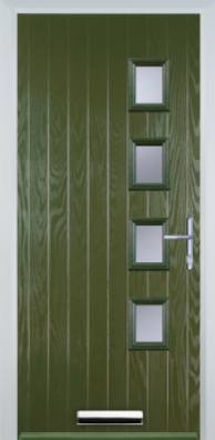 4 Square Right - Contemporary Composite door - High Security - Free Delivery