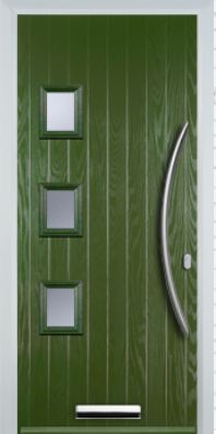 3 Square Left Bow Handle - Composite Door - High Security - Free Delivery