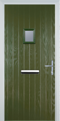 Cottage Style Composite Door with Square Glazing - High Security - Free Delivery