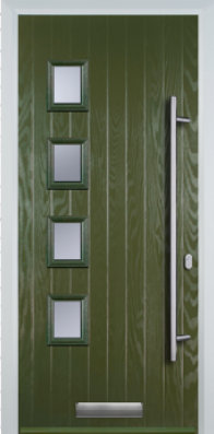 Contemporary 4 Square Composite - Long Bar Handle - High Security - Free Delivery