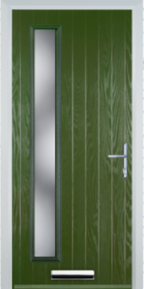 Contemporary Composite Door - Left Glazed - High Security Features - Free Delivery