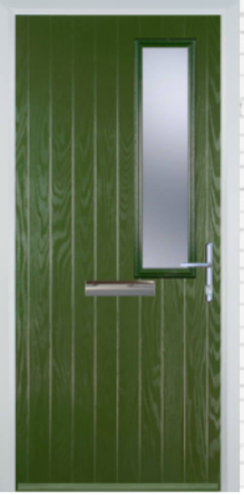 Contemporary Composite Door - Mid Square Right - High Security Features - Free Delivery