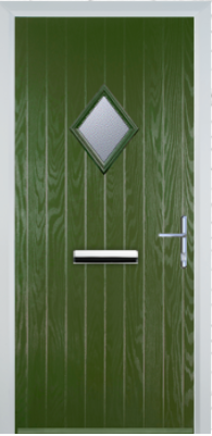 Composite  Door - Cottage Diamond Glazed - High Security - Free Delivery
