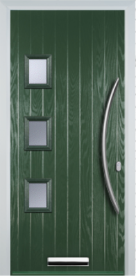 3 Square Left Bow Handle - Composite Door - High Security - Free Delivery