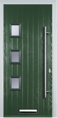 3 Square Left Long Bar Handle - Composite Door - High Security - Free Delivery