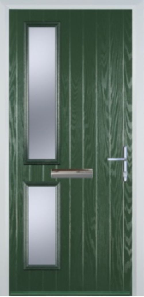 Contemporary Composite Door - Twin Pane Left - High Security Features - Free Delivery