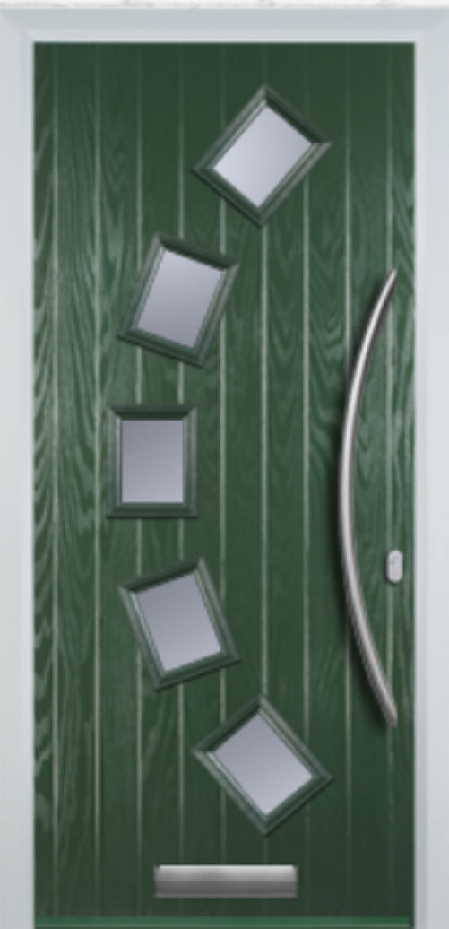 Composite Door - 5 Square Curve - Curve Handle - Free Delivery