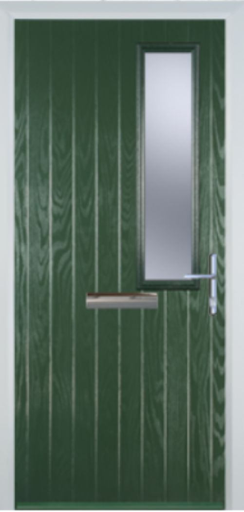 Contemporary Composite Door - Mid Square Right - High Security Features - Free Delivery