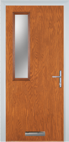 Contemporary Composite Door - Mid Square Left - High Security Features - Free Delivery