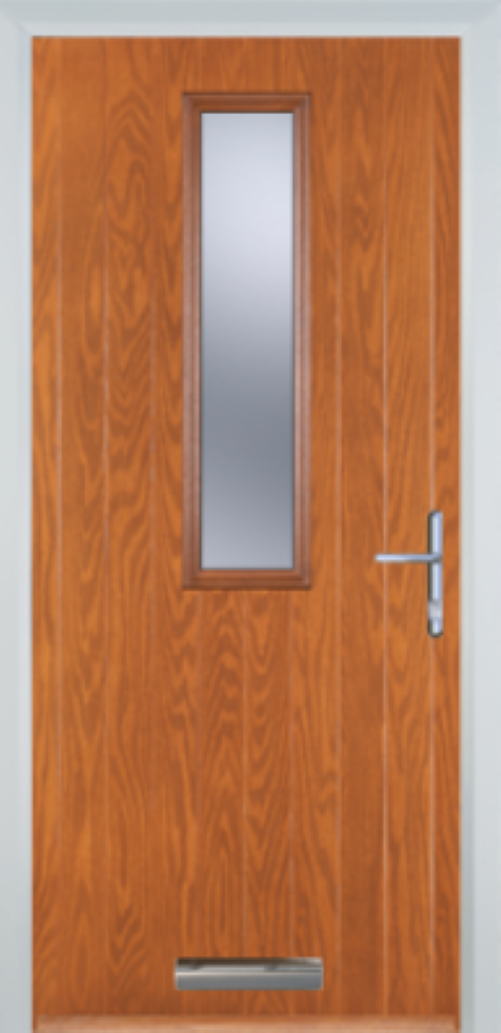 Contemporary Composite Door - Mid Square Centre - High Security Features - Free Delivery