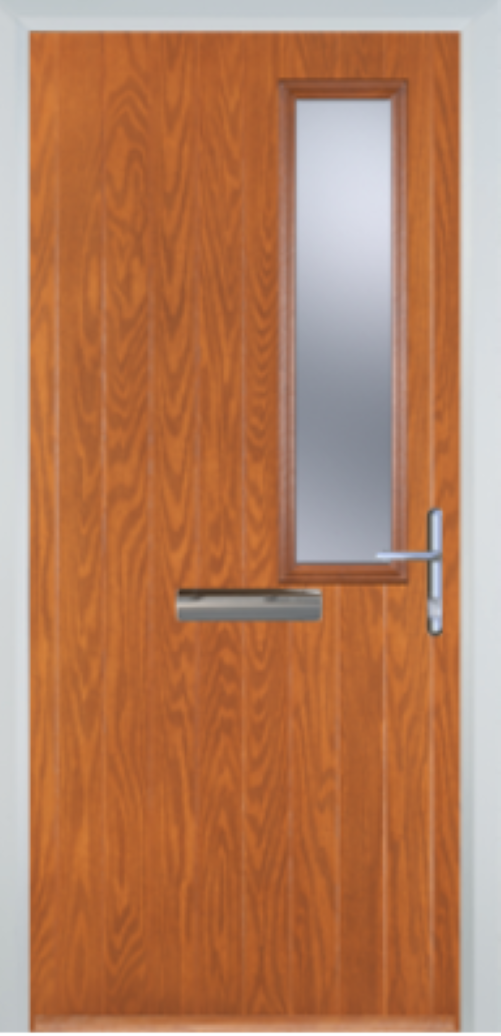 Contemporary Composite Door - Mid Square Right - High Security Features - Free Delivery