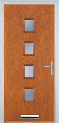 4 Square Centre Standard Handle - Composite Door - High Security - Free Delivery