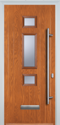 3 Square Middle Long Bar Handle - Composite Door - High Security - Free Delivery