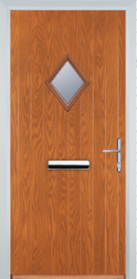 Composite  Door - Cottage Diamond Glazed - High Security - Free Delivery