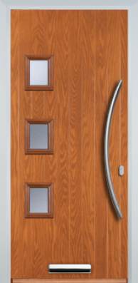 3 Square Left Bow Handle - Composite Door - High Security - Free Delivery