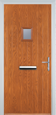 Cottage Style Composite Door with Square Glazing - High Security - Free Delivery