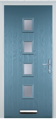 4 Square Centre Standard Handle - Composite Door - High Security - Free Delivery