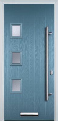 3 Square Left Long Bar Handle - Composite Door - High Security - Free Delivery