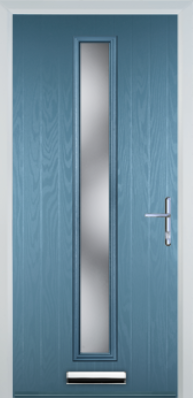 Contemporary Composite Door - Centre Glazed - High Security Features - Free Delivery