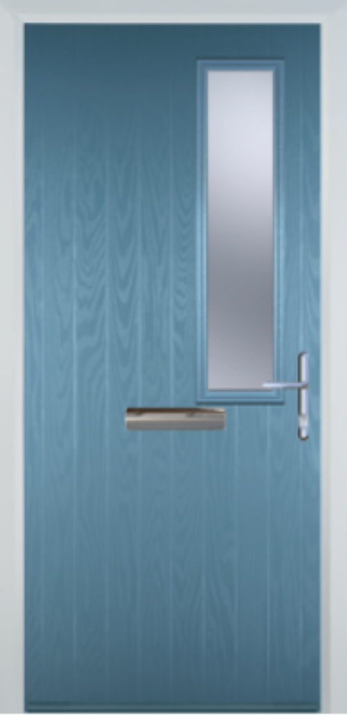 Contemporary Composite Door - Mid Square Right - High Security Features - Free Delivery