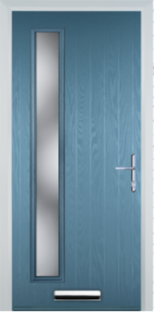 Contemporary Composite Door - Left Glazed - High Security Features - Free Delivery