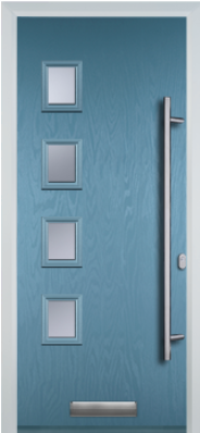 4 Square Left Long Bar Handle - Composite Door - High Security - Free Delivery