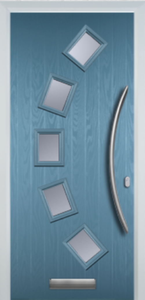 Composite Door - 5 Square Curve - Curve Handle - Free Delivery