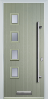 4 Square Left Long Bar Handle - Composite Door - High Security - Free Delivery
