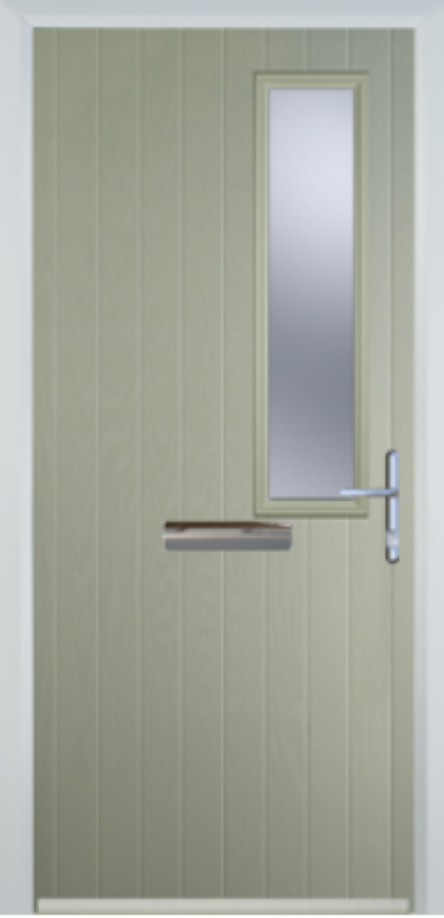 Contemporary Composite Door - Mid Square Right - High Security Features - Free Delivery