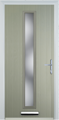 Contemporary Composite Door - Centre Glazed - High Security Features - Free Delivery