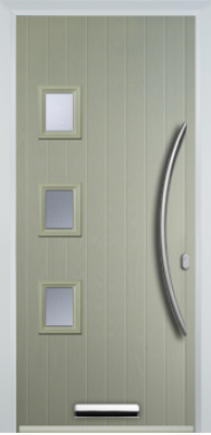 3 Square Left Bow Handle - Composite Door - High Security - Free Delivery