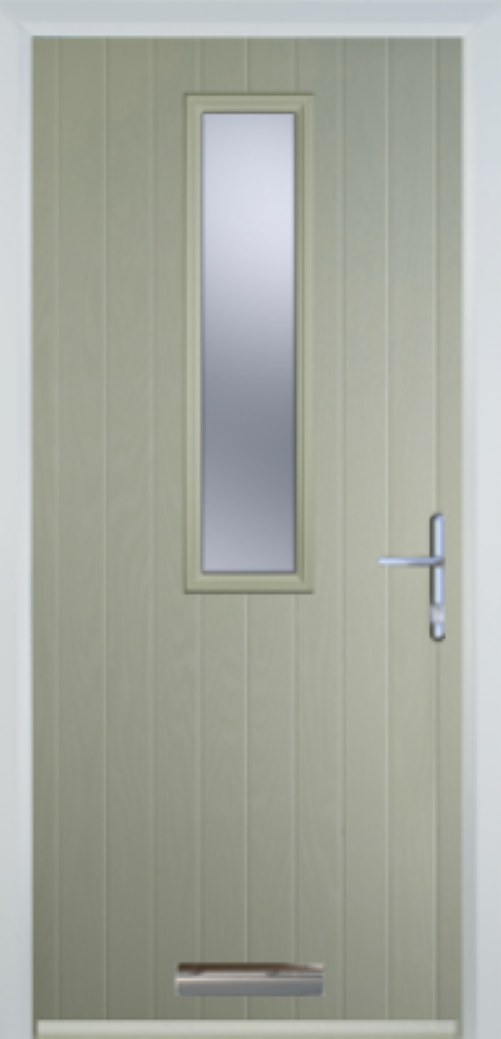 Contemporary Composite Door - Mid Square Centre - High Security Features - Free Delivery