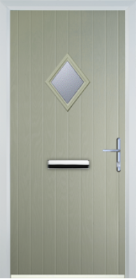 Composite  Door - Cottage Diamond Glazed - High Security - Free Delivery