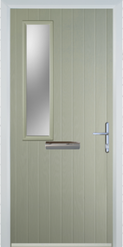 Contemporary Composite Door - Mid Square Left - High Security Features - Free Delivery