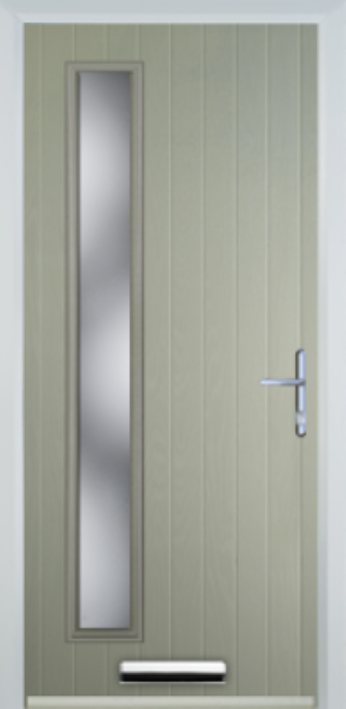 Contemporary Composite Door - Left Glazed - High Security Features - Free Delivery