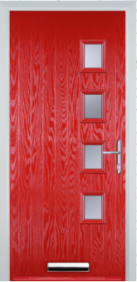 4 Square Right - Contemporary Composite door - High Security - Free Delivery