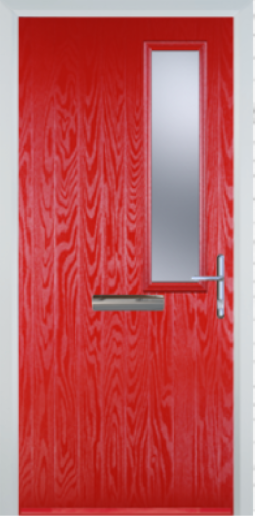 Contemporary Composite Door - Mid Square Right - High Security Features - Free Delivery