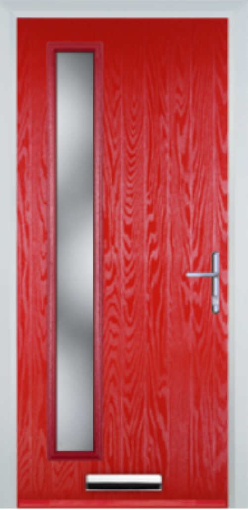 Contemporary Composite Door - Left Glazed - High Security Features - Free Delivery